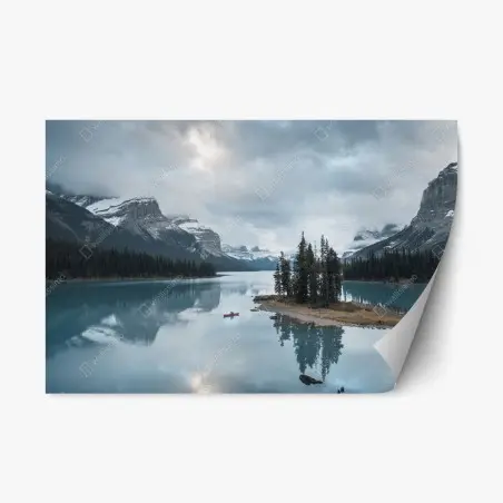 Adesivo riposizionabile riflessi sul lago glaciale • Wallissimo®