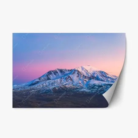 Adesivo riposizionabile tramonto rosa sul Mount St. Helens • Wallissimo®