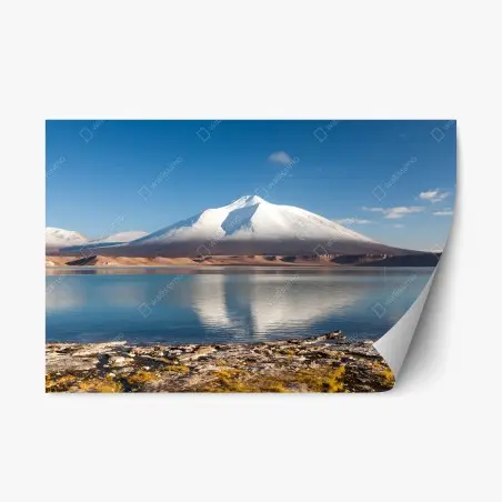 Adesivo riposizionabile riflessi sulla Laguna Verde, Atacama • Wallissimo®