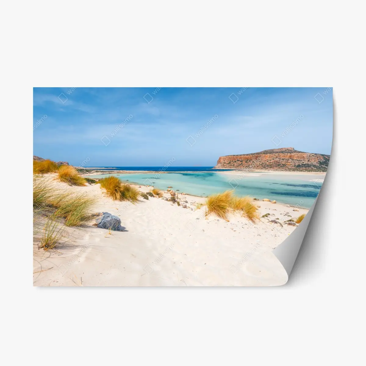 Adesivo riposizionabile panorama costiero di Balos, Creta • Wallissimo®