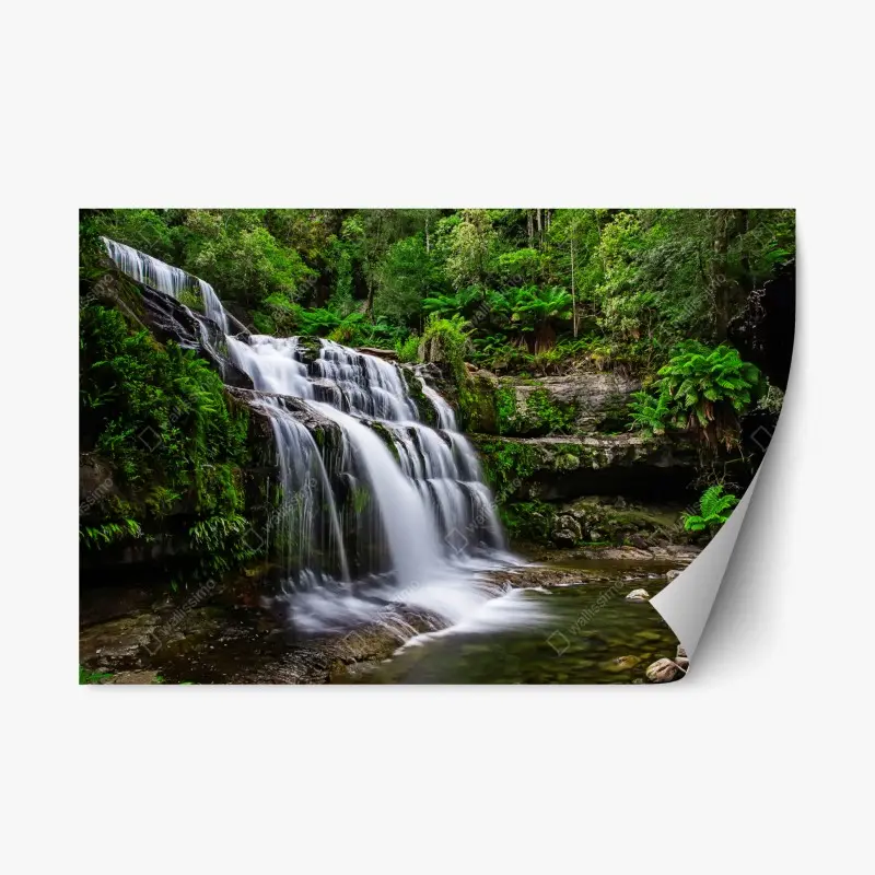 Adesivo riposizionabile cascate di Liffey, rifugio verde in Tasmania