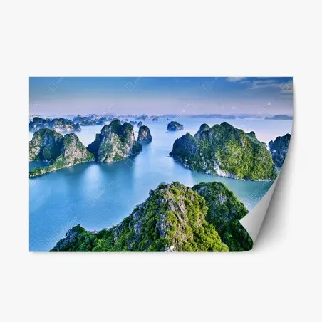 Adesivo riposizionabile sogno tropicale nella baia di Ha Long • Wallissimo®