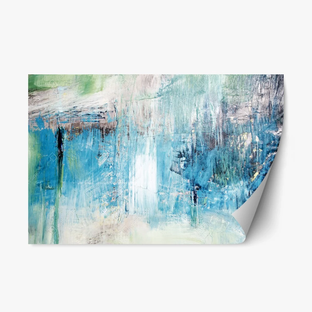 Adesivo riposizionabile riflessi d'acqua astratti • Wallissimo® Adesivo riposizionabile riflessi d'acqua astratti • Wallissimo®