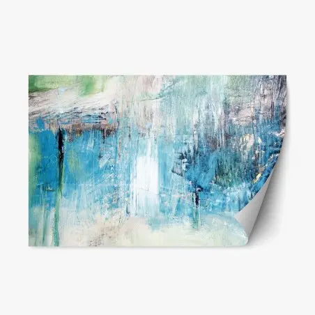 Adesivo riposizionabile riflessi d'acqua astratti • Wallissimo®
