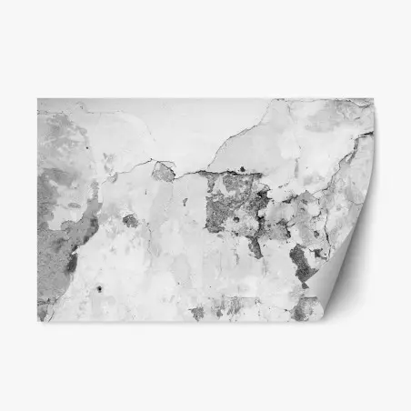 Adesivo riposizionabile texture di muro vintage in bianco e nero • Wallissimo®