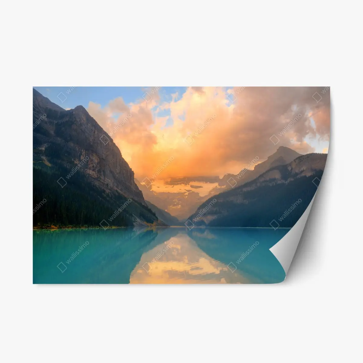 Adesivo riposizionabile serenità alpina a Lake Louise, Banff • Wallissimo®
