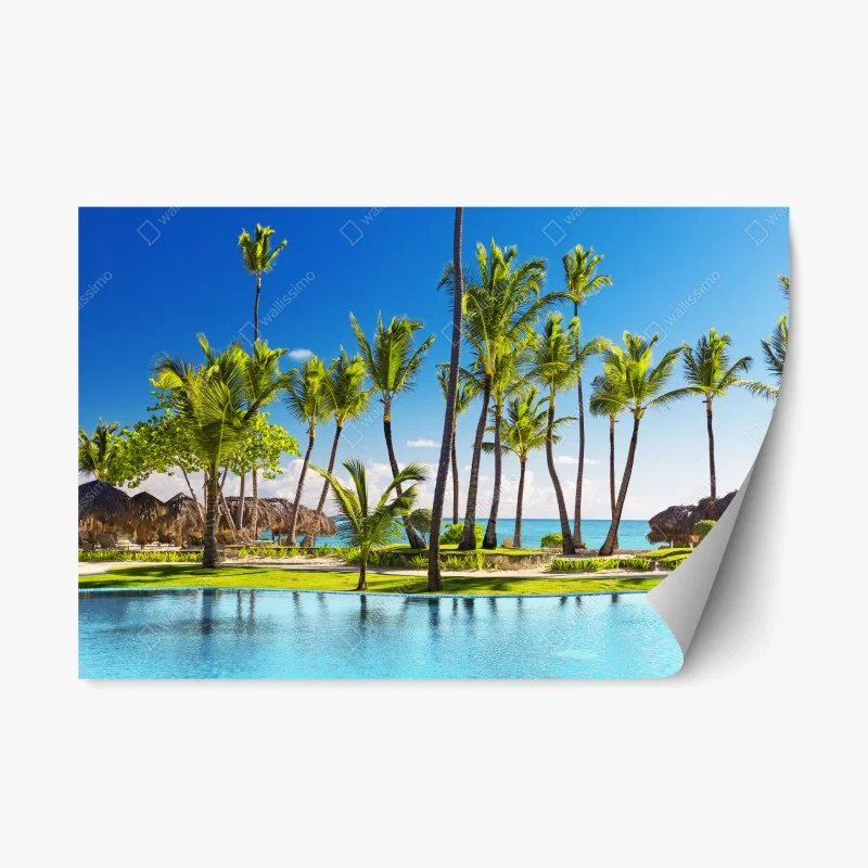 Adesivo riposizionabile spiaggia paradisiaca a Punta Cana