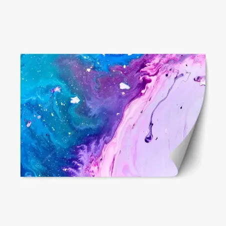 Adesivo riposizionabile cascata cromatica blu e viola • Wallissimo®