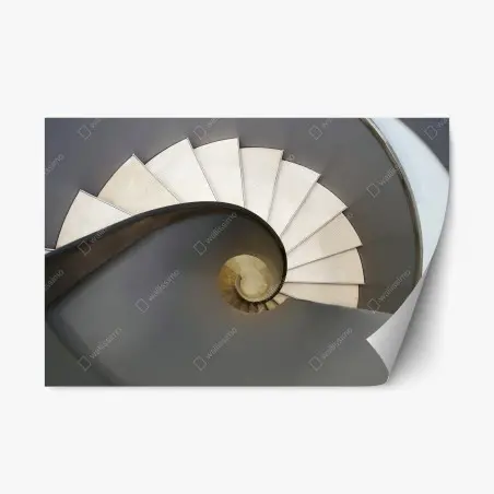 Adesivo riposizionabile spirale architettonica minimalista • Wallissimo®