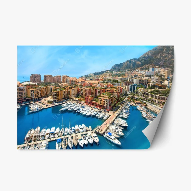 Adesivo riposizionabile panorama del porto di Montecarlo
