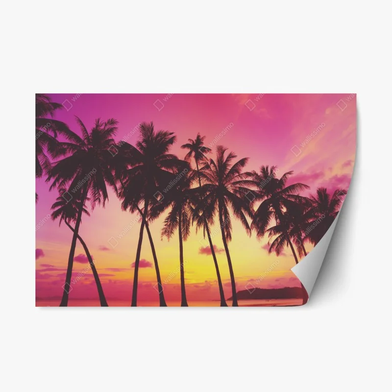 Adesivo riposizionabile tramonto tropicale in Thailandia