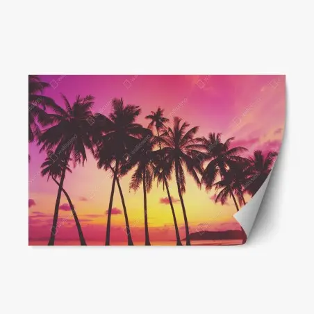 Adesivo riposizionabile tramonto tropicale in Thailandia • Wallissimo®