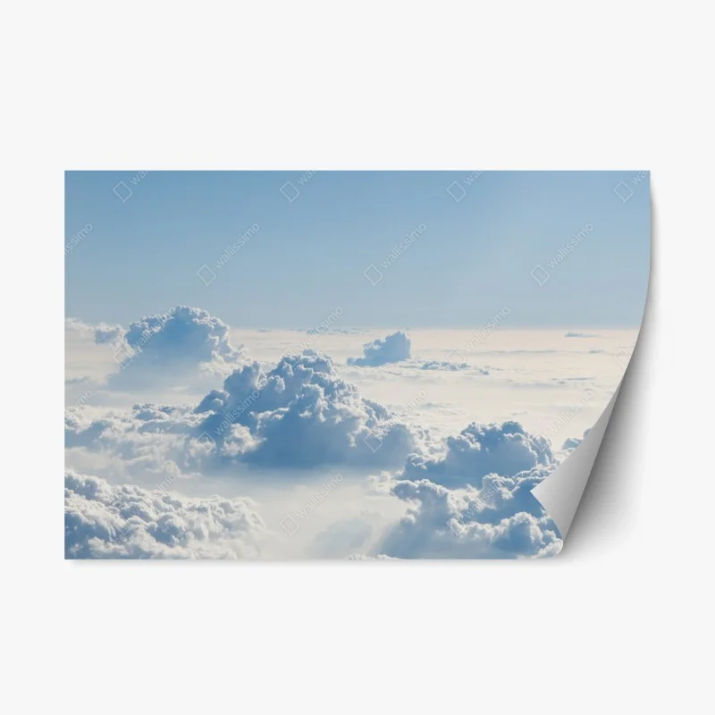 Adesivo riposizionabile morbide nuvole sopra l'orizzonte