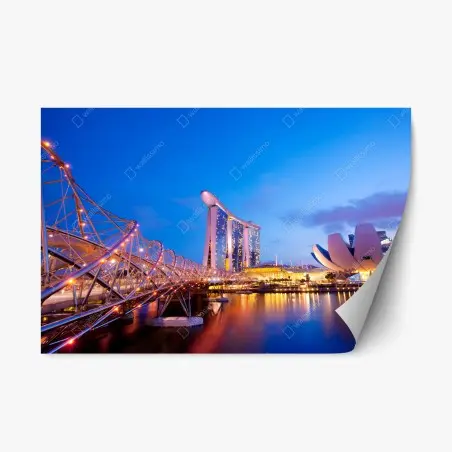 Adesivo riposizionabile notte luminosa a Marina Bay Sands • Wallissimo®