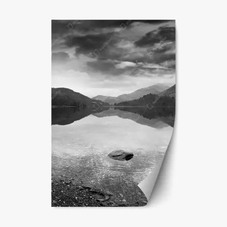 Adesivo riposizionabile riflessi silenziosi sul lago • Wallissimo®
