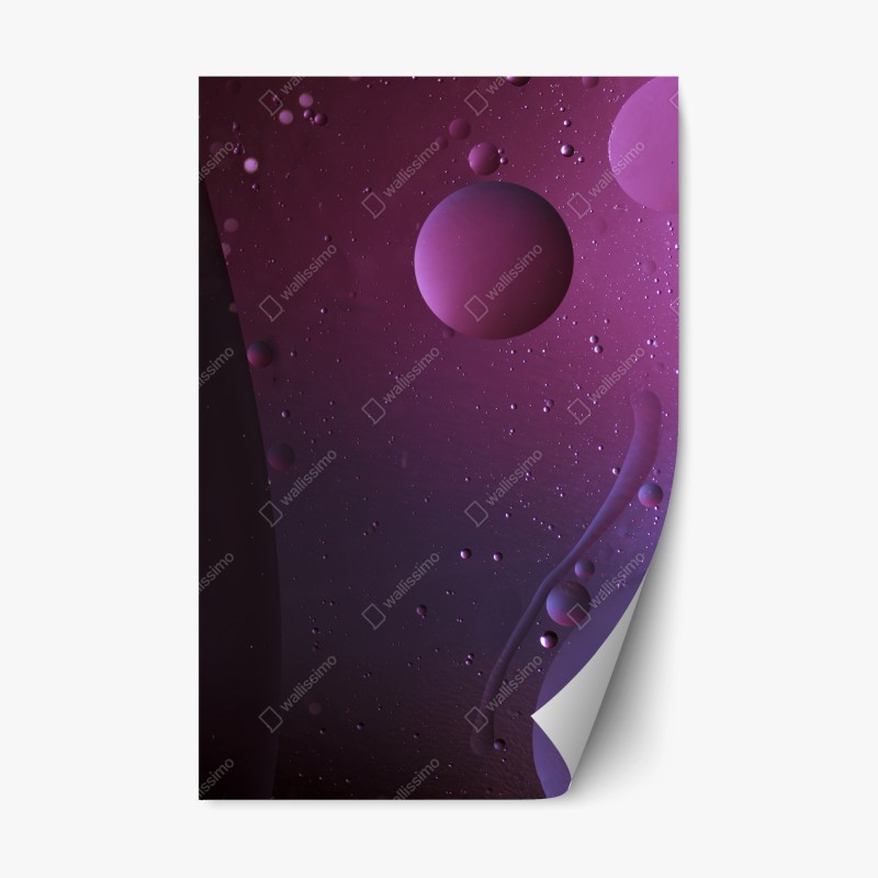 Adesivo riposizionabile universo in sfumature viola