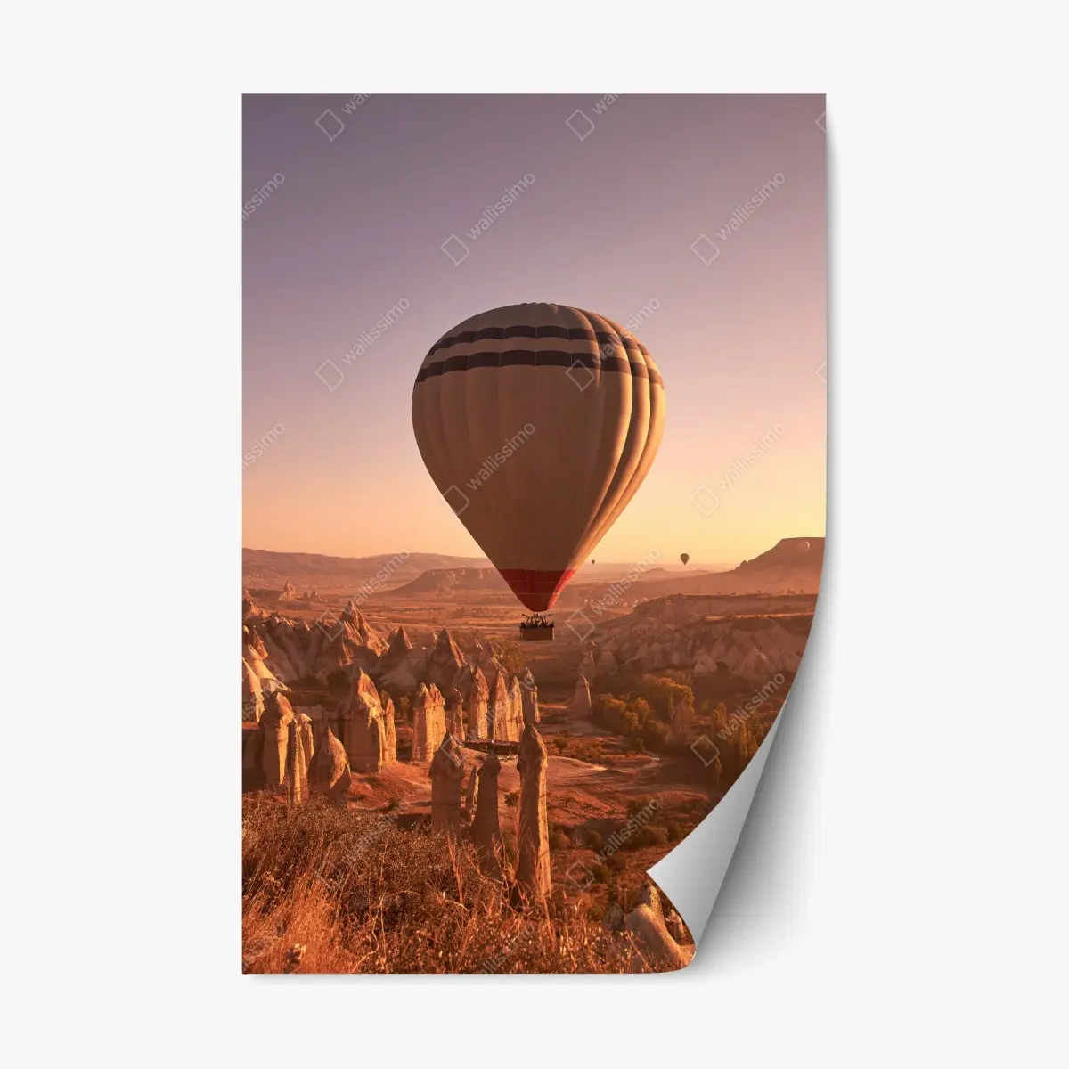 Adesivo riposizionabile mattina dorata a Cappadocia • Wallissimo®