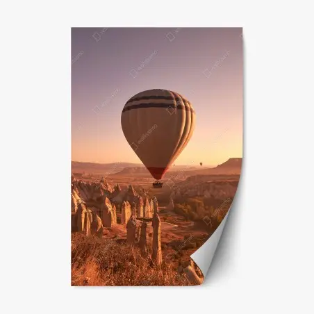 Adesivo riposizionabile mattina dorata a Cappadocia • Wallissimo®