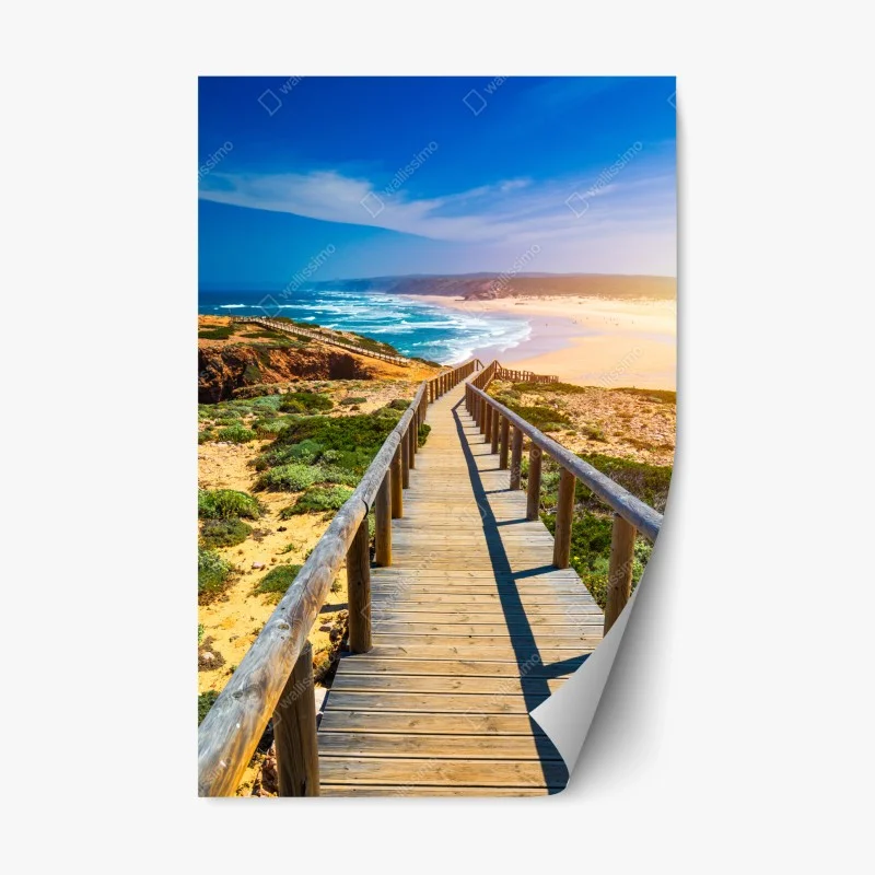 Adesivo riposizionabile passerella verso il mare di Praia da Bordeira