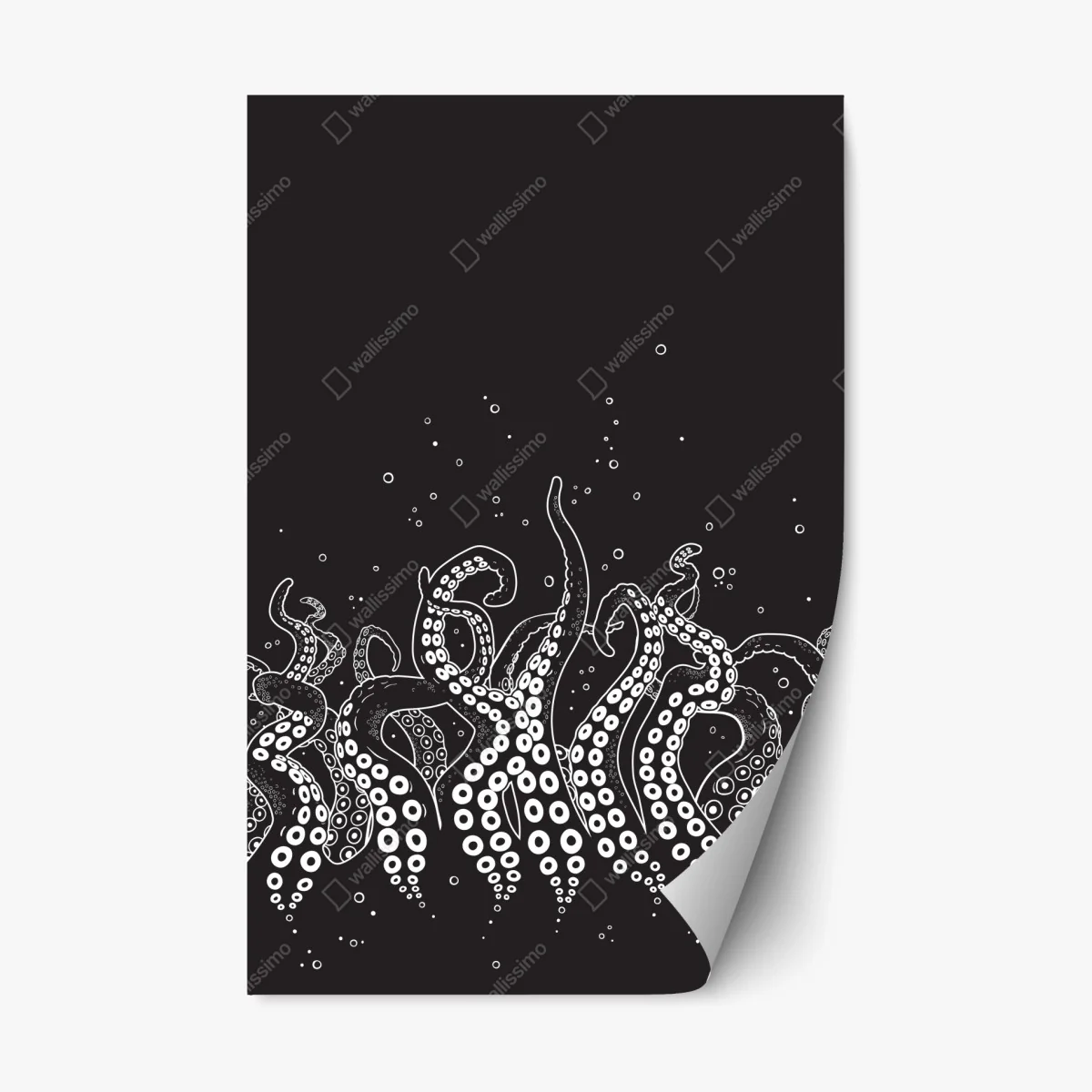 Adesivo riposizionabile danza dei tentacoli nell'abisso • Wallissimo® Adesivo riposizionabile danza dei tentacoli nell'abisso • Wallissimo®