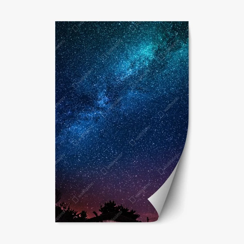 Adesivo riposizionabile manto stellato notturno