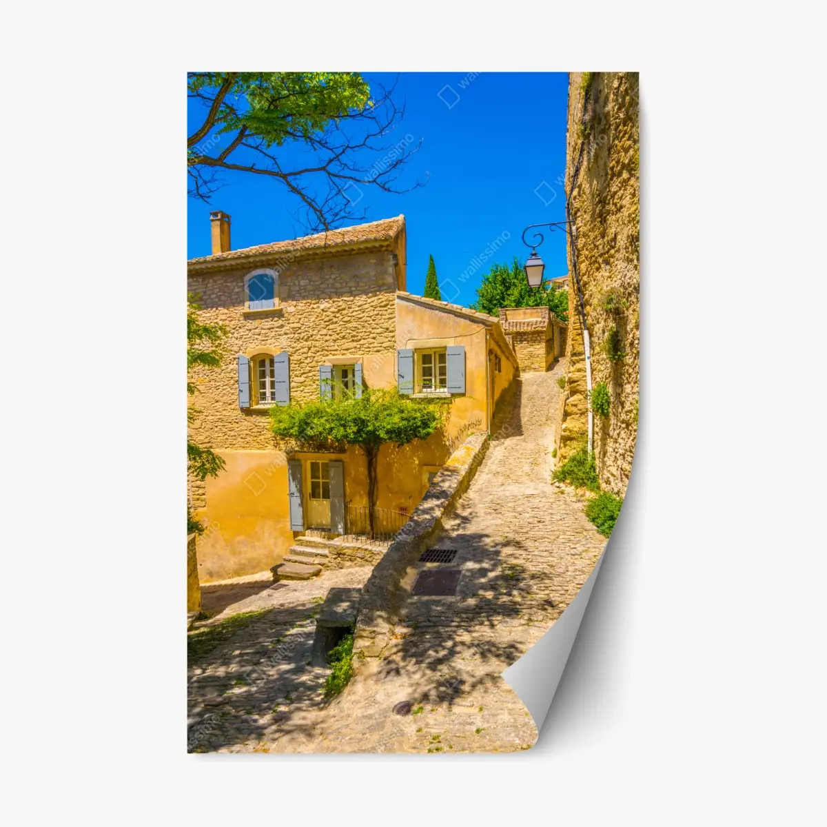 Adesivo riposizionabile vicoletto soleggiato in Provenza • Wallissimo®