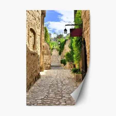 Adesivo riposizionabile vicolo antico di Les Baux • Wallissimo®