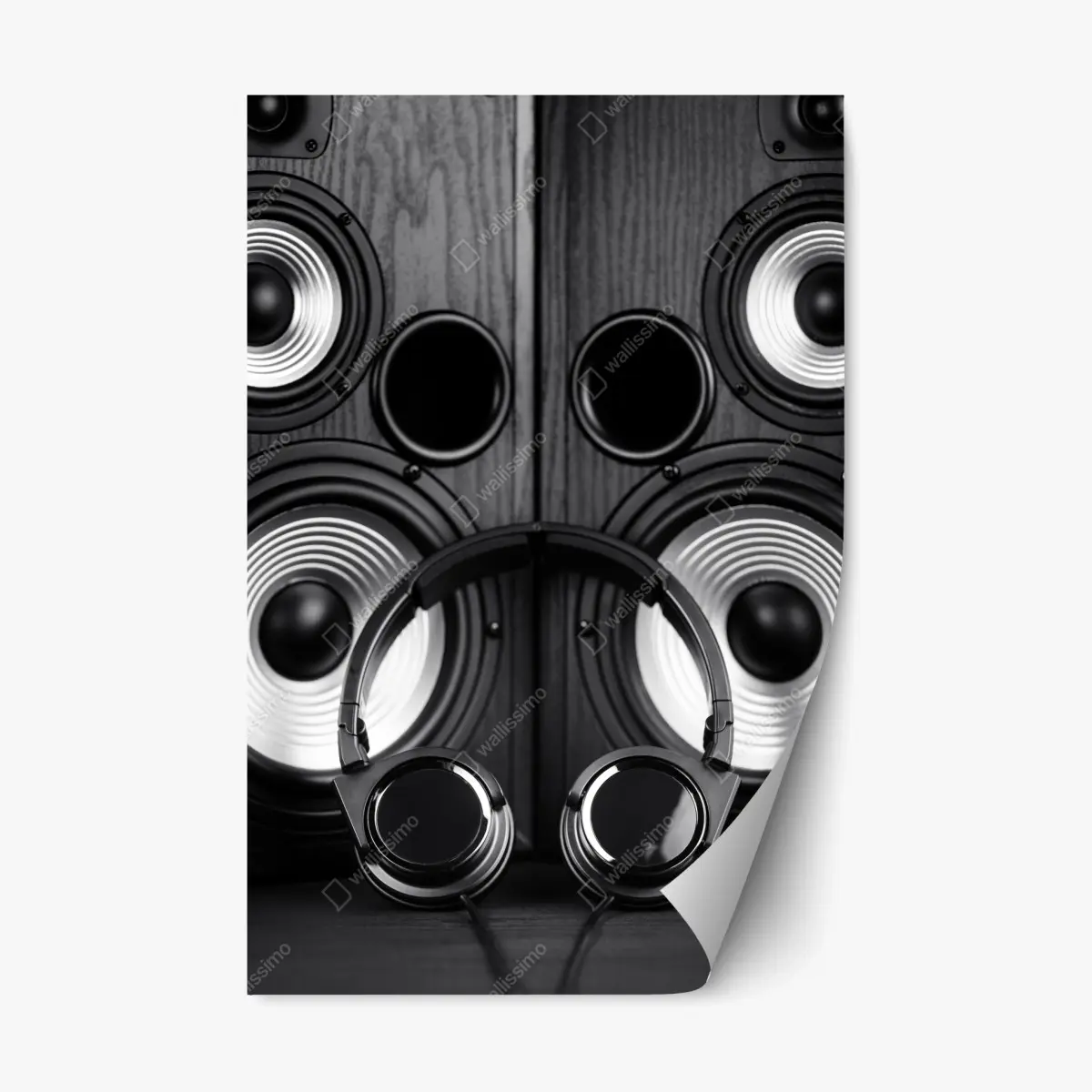 Adesivo riposizionabile vibrazioni sonore monocromatiche • Wallissimo®