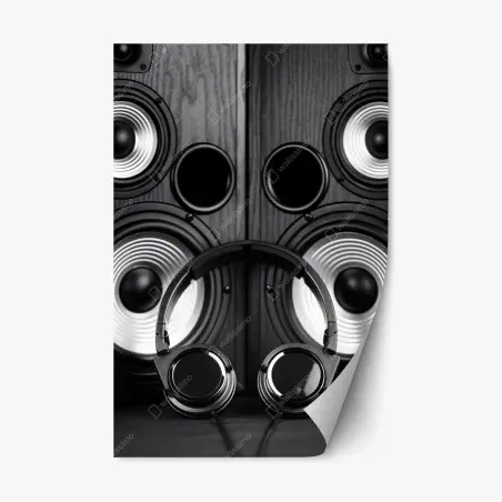 Adesivo riposizionabile vibrazioni sonore monocromatiche • Wallissimo®