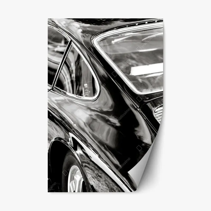 Adesivo riposizionabile eleganza vintage: linee di carrozzeria classica