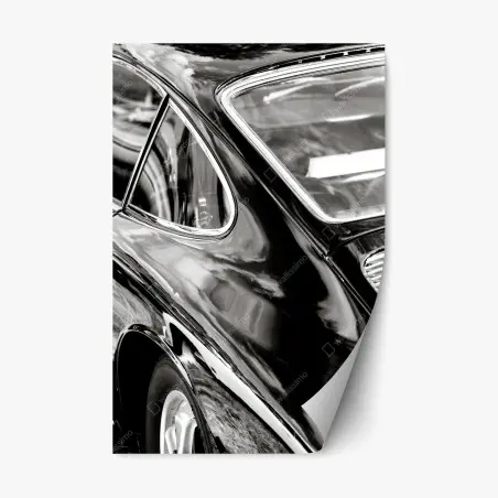 Adesivo riposizionabile eleganza vintage: linee di carrozzeria classica • Wallissimo®
