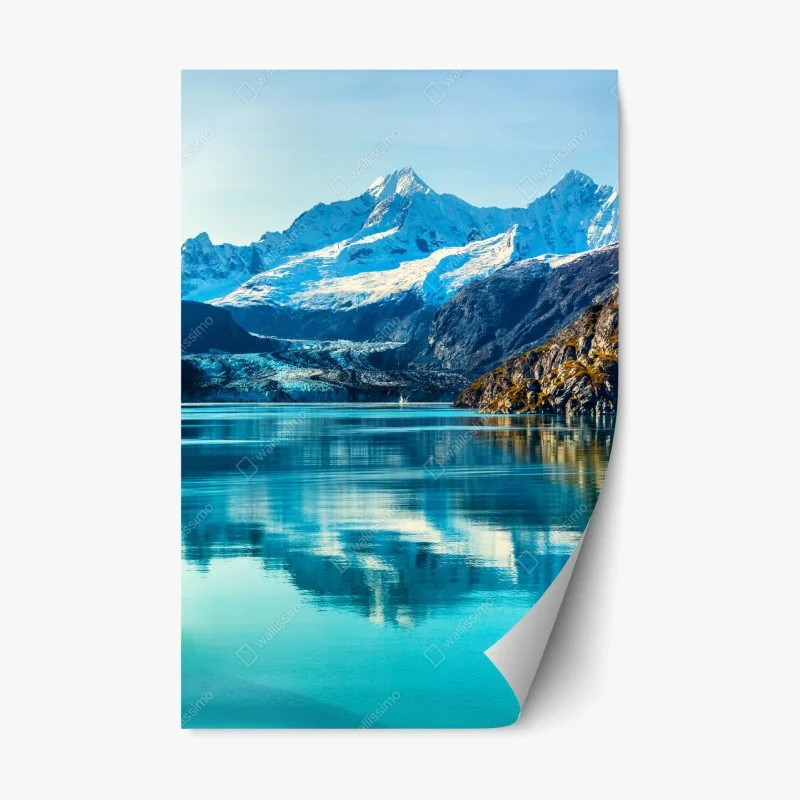 Adesivo riposizionabile riflessi delle montagne innevate