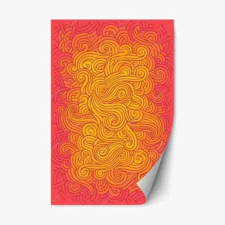 Adesivo riposizionabile vortici solari ornamentali • Wallissimo®