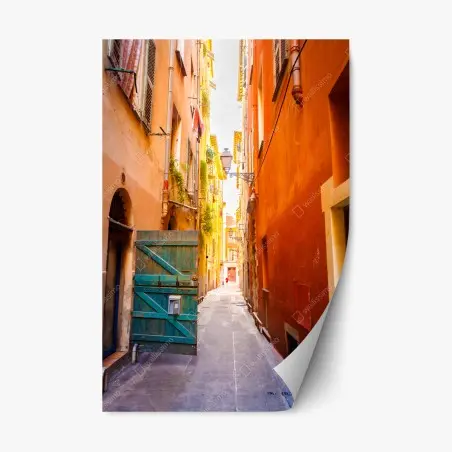 Adesivo riposizionabile vicolo di luce e colori • Wallissimo®