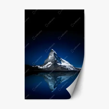 Adesivo riposizionabile riflessi notturni del Cervino • Wallissimo®