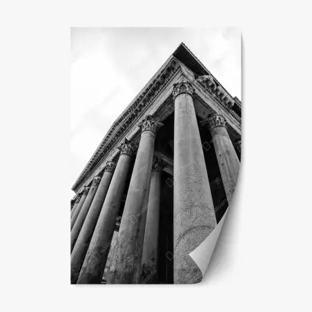 Adesivo riposizionabile prospettiva maestosa del Pantheon • Wallissimo®