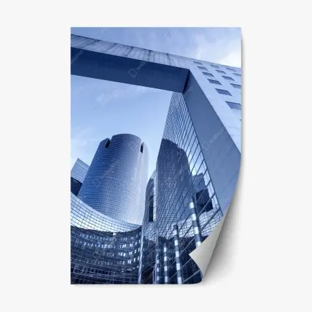 Adesivo riposizionabile riflessi urbani nell'architettura moderna • Wallissimo®