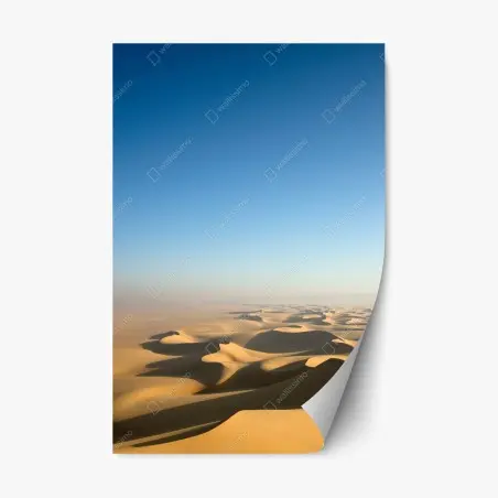 Adesivo riposizionabile dune dorate sotto un cielo infinito • Wallissimo®
