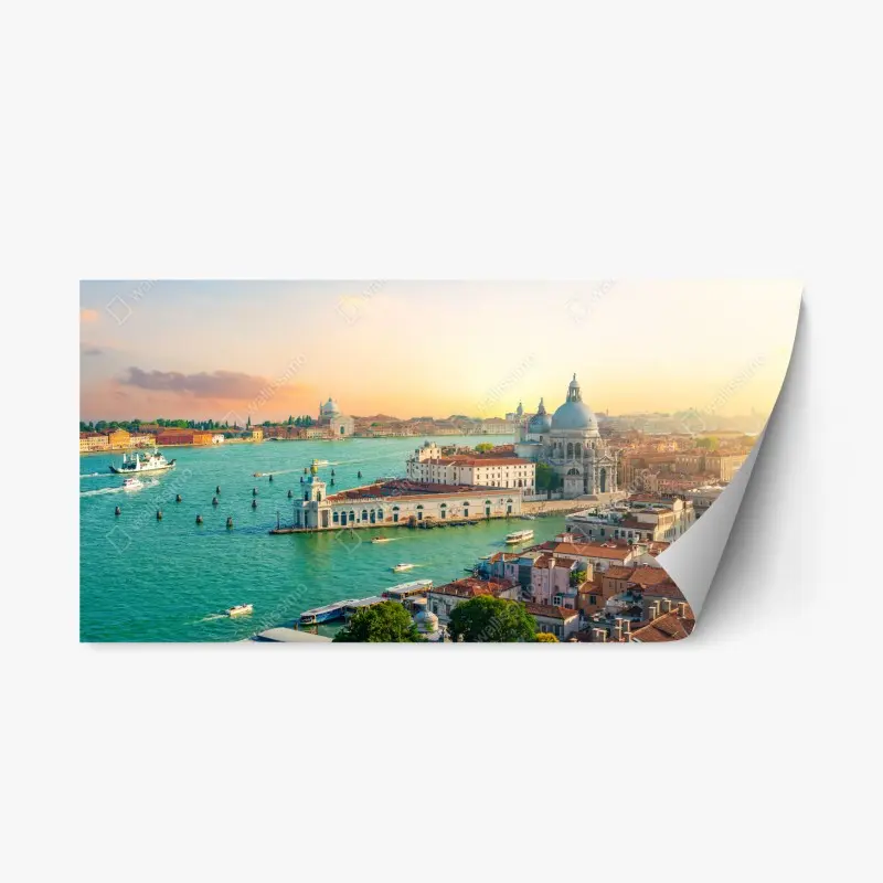 Adesivo riposizionabile vista panoramica al tramonto su Venezia