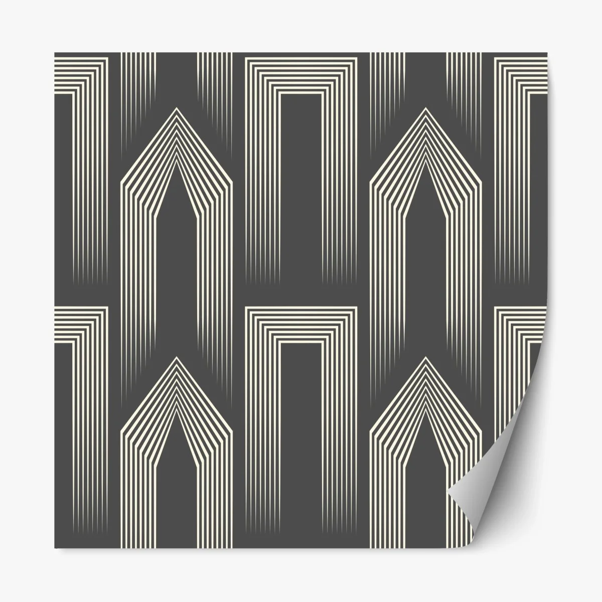 Adesivo riposizionabile motivo geometrico celtico in bianco e grigio • Wallissimo® Adesivo riposizionabile motivo geometrico celtico in bianco e grigio • Wallissimo®