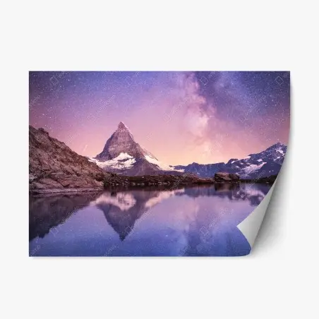 Adesivo riposizionabile riflessi stellari sul Cervino • Wallissimo®