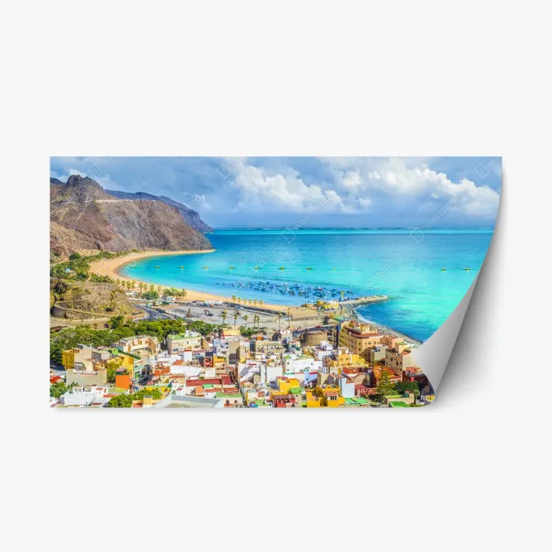 Adesivo riposizionabile panorama costiero di San Andres, Tenerife