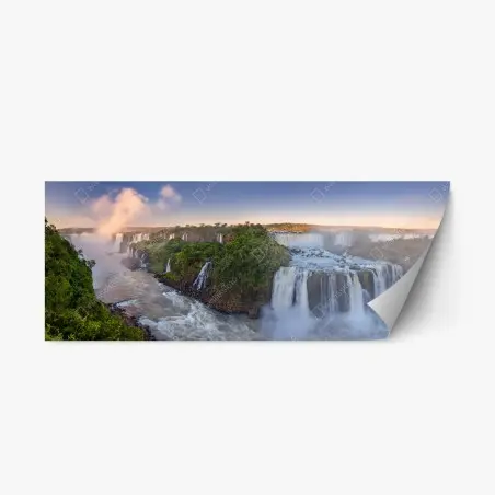 Adesivo riposizionabile cascate di Iguazú al tramonto • Wallissimo®
