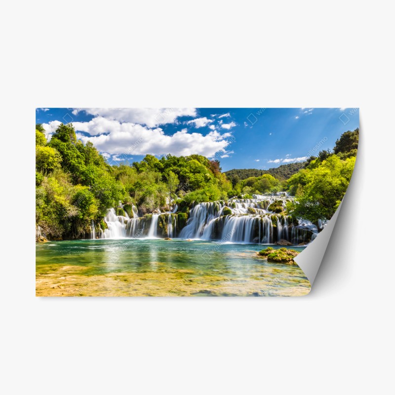 Adesivo riposizionabile oasi di cascate a Skradinski Buk