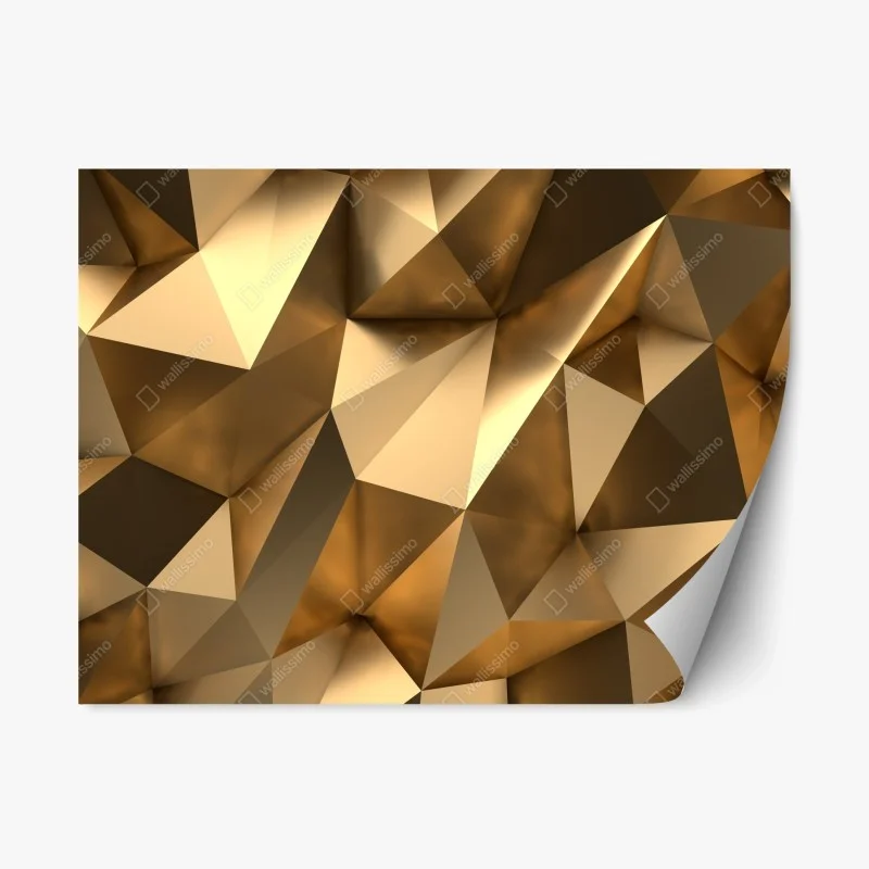 Adesivo riposizionabile motivo geometrico dorato effetto sfaccettato