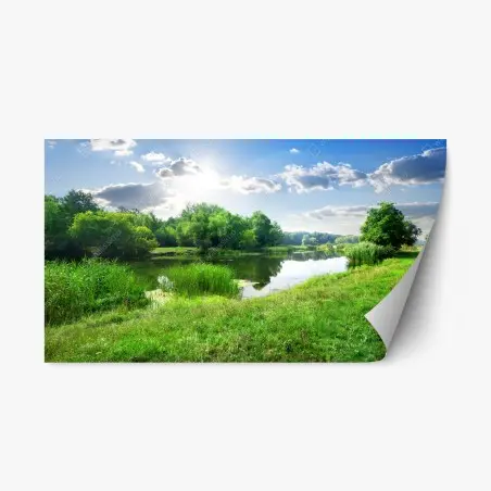 Adesivo riposizionabile serenità sul lago • Wallissimo®