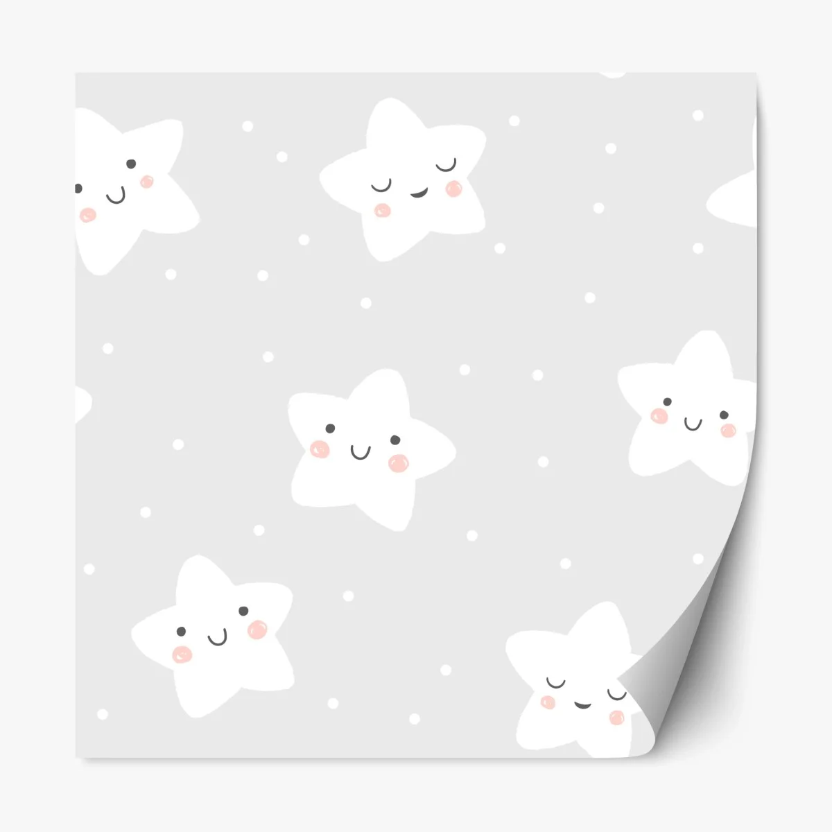 Adesivo riposizionabile stelle sorridenti per la cameretta • Wallissimo® Adesivo riposizionabile stelle sorridenti per la cameretta • Wallissimo®