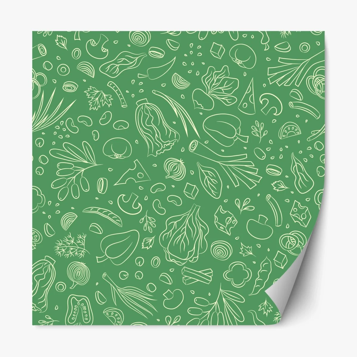 Adesivo riposizionabile motivo di verdure e erbe aromatiche per cucina • Wallissimo® Adesivo riposizionabile motivo di verdure e erbe aromatiche per cucina • Wallissimo®