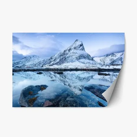 Adesivo riposizionabile riflessi artici in Norvegia • Wallissimo®
