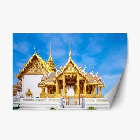 Adesivo riposizionabile splendore dorato del Grand Palace di Bangkok • Wallissimo®